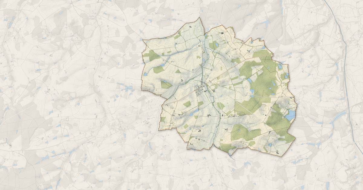 Portrait cartographique de Chevagnes : relief, eau, forêts, bâti et voies, calculés à partir des données de l'IGN