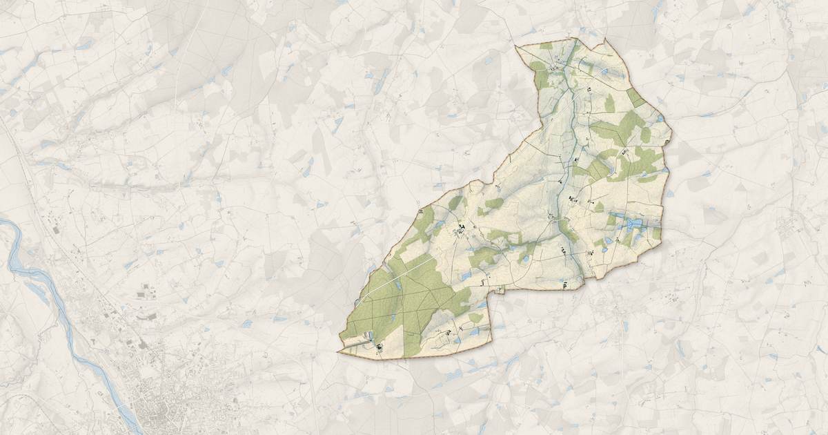 Portrait cartographique de Chézy : relief, eau, forêts, bâti et voies, calculés à partir des données de l'IGN