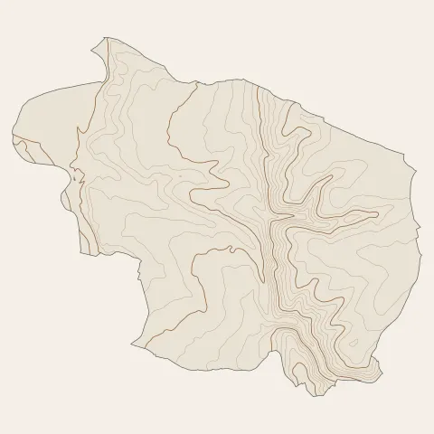 Désertines : courbes de niveau