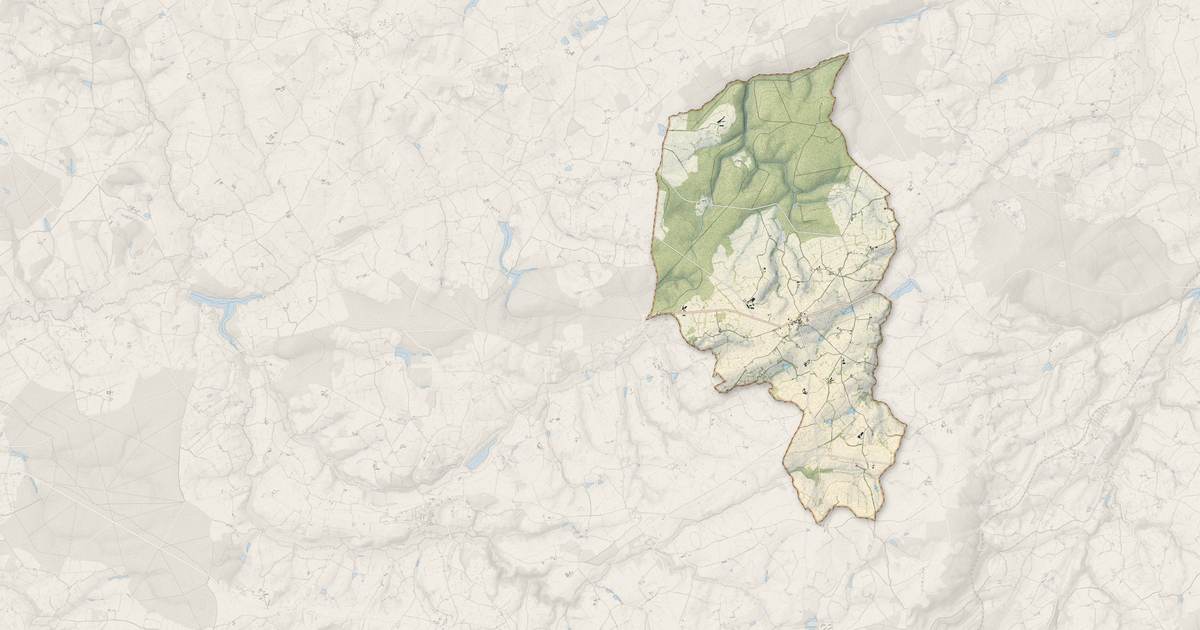 Portrait cartographique de Gipcy : relief, eau, forêts, bâti et voies, calculés à partir des données de l'IGN
