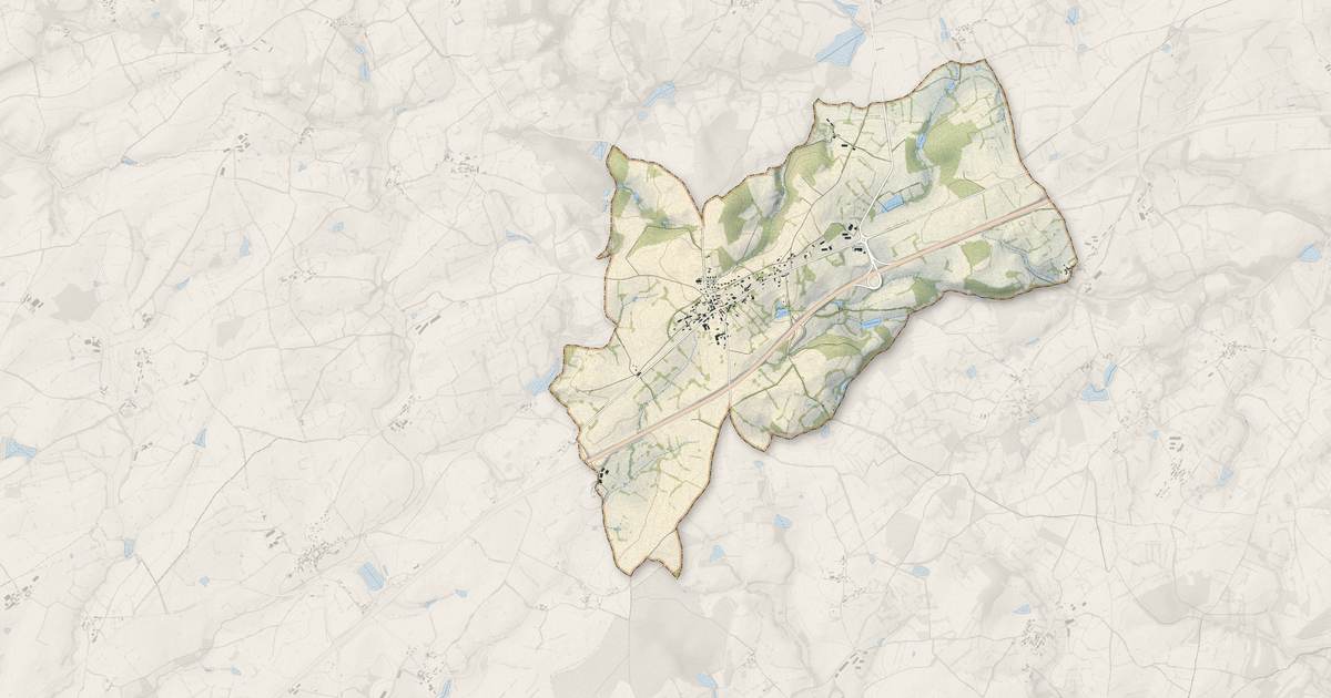 Portrait cartographique de Lamaids : relief, eau, forêts, bâti et voies, calculés à partir des données de l'IGN