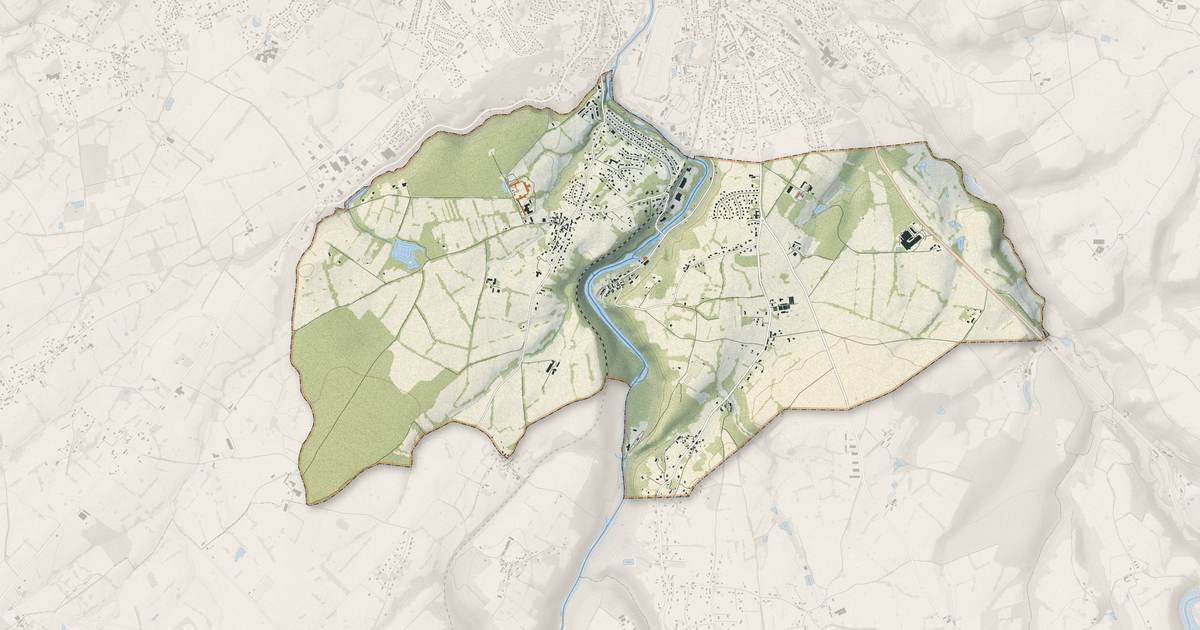 Portrait cartographique de Lavault-Sainte-Anne : relief, eau, forêts, bâti et voies, calculés à partir des données de l'IGN
