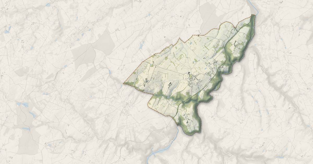 Portrait cartographique de Lignerolles : relief, eau, forêts, bâti et voies, calculés à partir des données de l'IGN