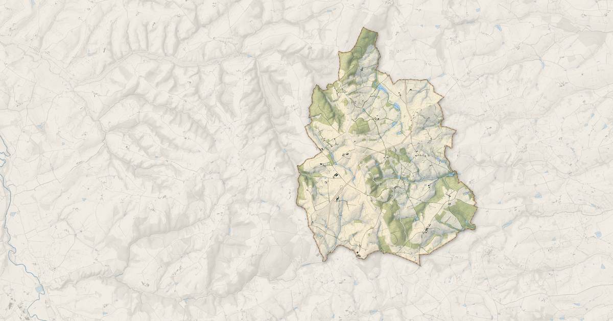 Portrait cartographique de Loddes : relief, eau, forêts, bâti et voies, calculés à partir des données de l'IGN