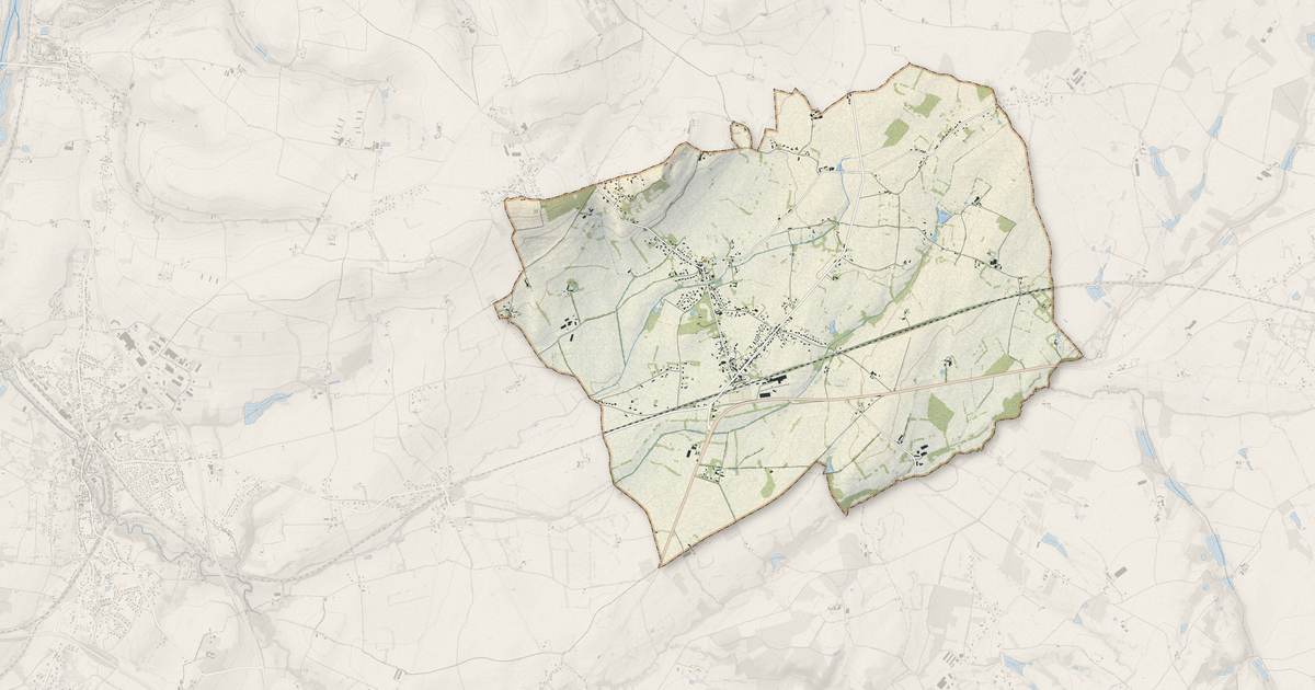 Portrait cartographique de Magnet : relief, eau, forêts, bâti et voies, calculés à partir des données de l'IGN