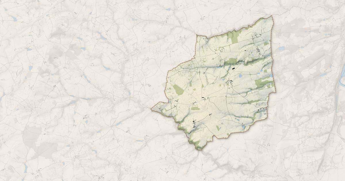 Portrait cartographique de Meillard : relief, eau, forêts, bâti et voies, calculés à partir des données de l'IGN