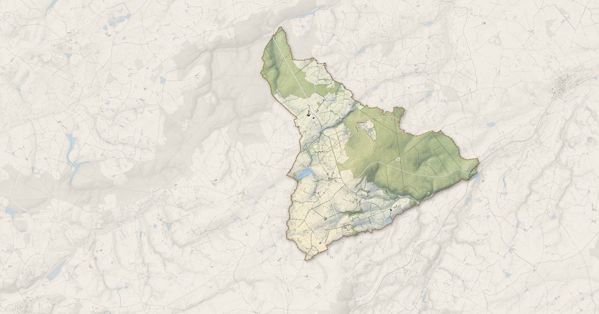 Portrait cartographique de Meillers : relief, eau, forêts, bâti et voies, calculés à partir des données de l'IGN