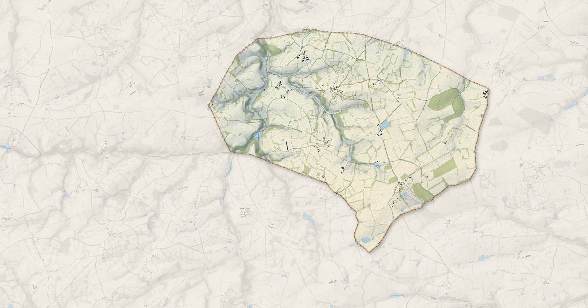 Portrait cartographique de Mesples : relief, eau, forêts, bâti et voies, calculés à partir des données de l'IGN