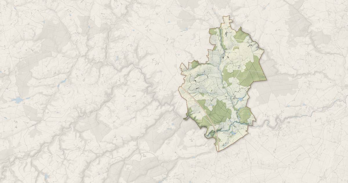 Portrait cartographique de Monestier : relief, eau, forêts, bâti et voies, calculés à partir des données de l'IGN