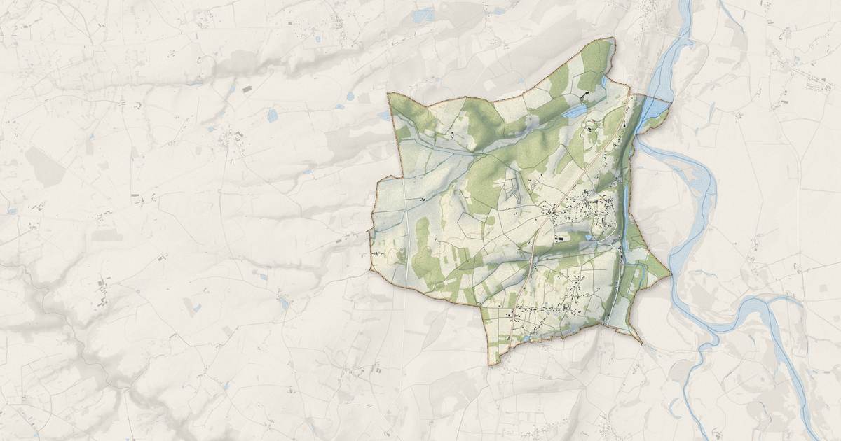 Portrait cartographique de Monétay-sur-Allier : relief, eau, forêts, bâti et voies, calculés à partir des données de l'IGN