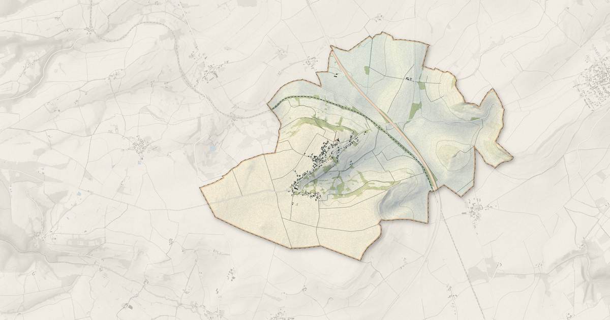 Portrait cartographique de Naves : relief, eau, forêts, bâti et voies, calculés à partir des données de l'IGN
