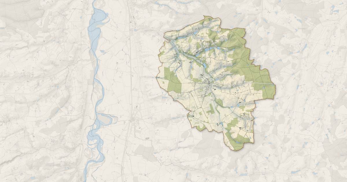 Portrait cartographique de Neuilly-le-Réal : relief, eau, forêts, bâti et voies, calculés à partir des données de l'IGN