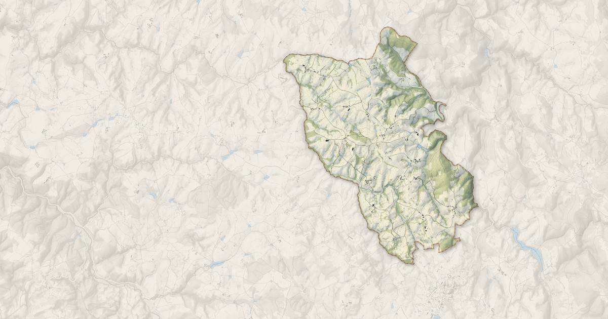 Portrait cartographique de Nizerolles : relief, eau, forêts, bâti et voies, calculés à partir des données de l'IGN