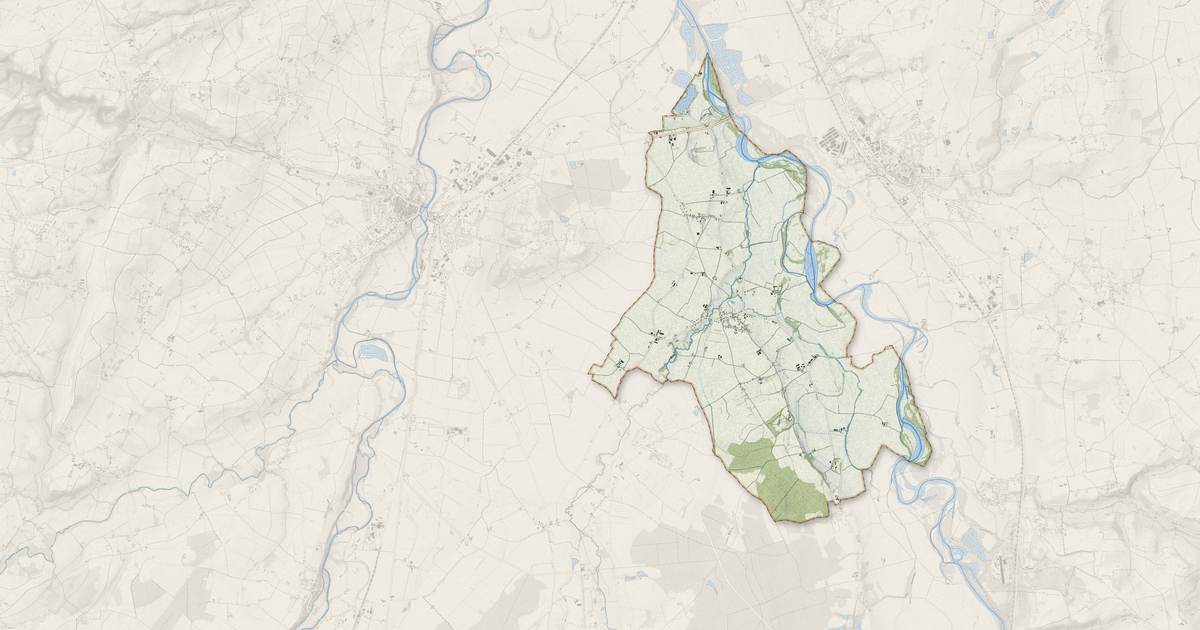 Portrait cartographique de Paray-sous-Briailles : relief, eau, forêts, bâti et voies, calculés à partir des données de l'IGN
