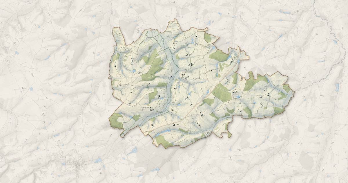 Portrait cartographique de Saint-Didier-en-Donjon : relief, eau, forêts, bâti et voies, calculés à partir des données de l'IGN
