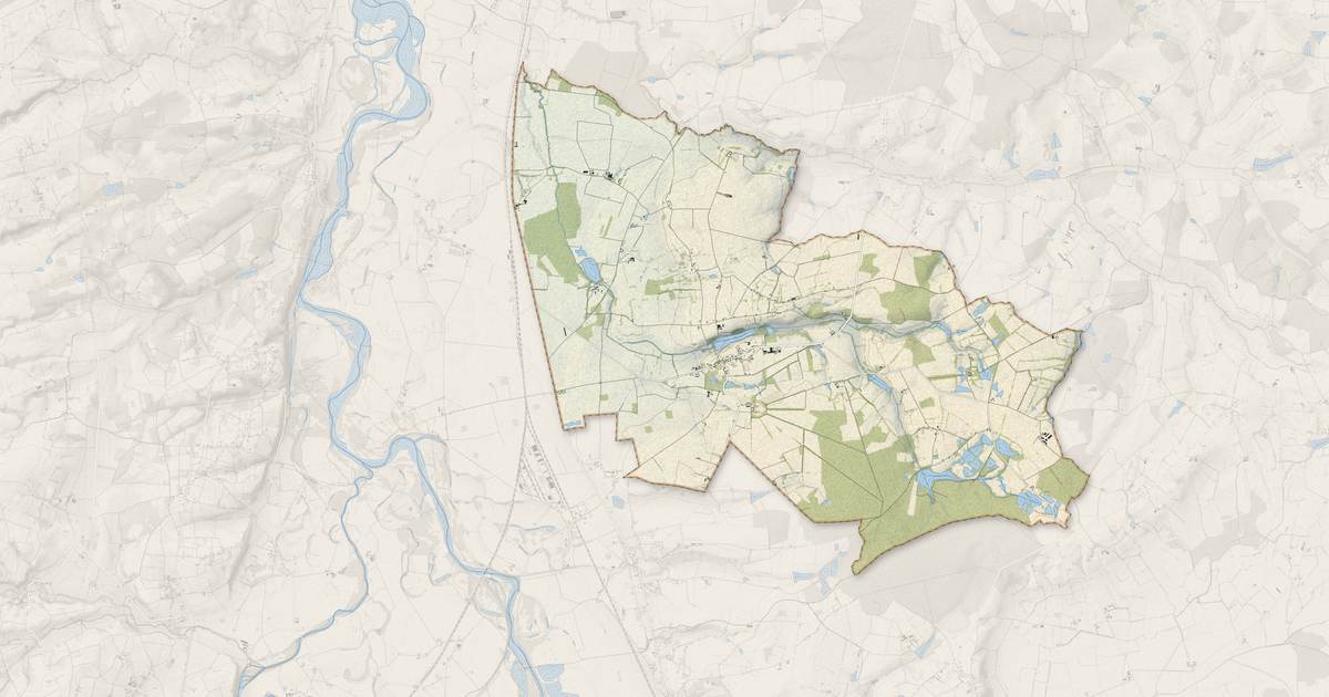 Portrait cartographique de Saint-Gérand-de-Vaux : relief, eau, forêts, bâti et voies, calculés à partir des données de l'IGN