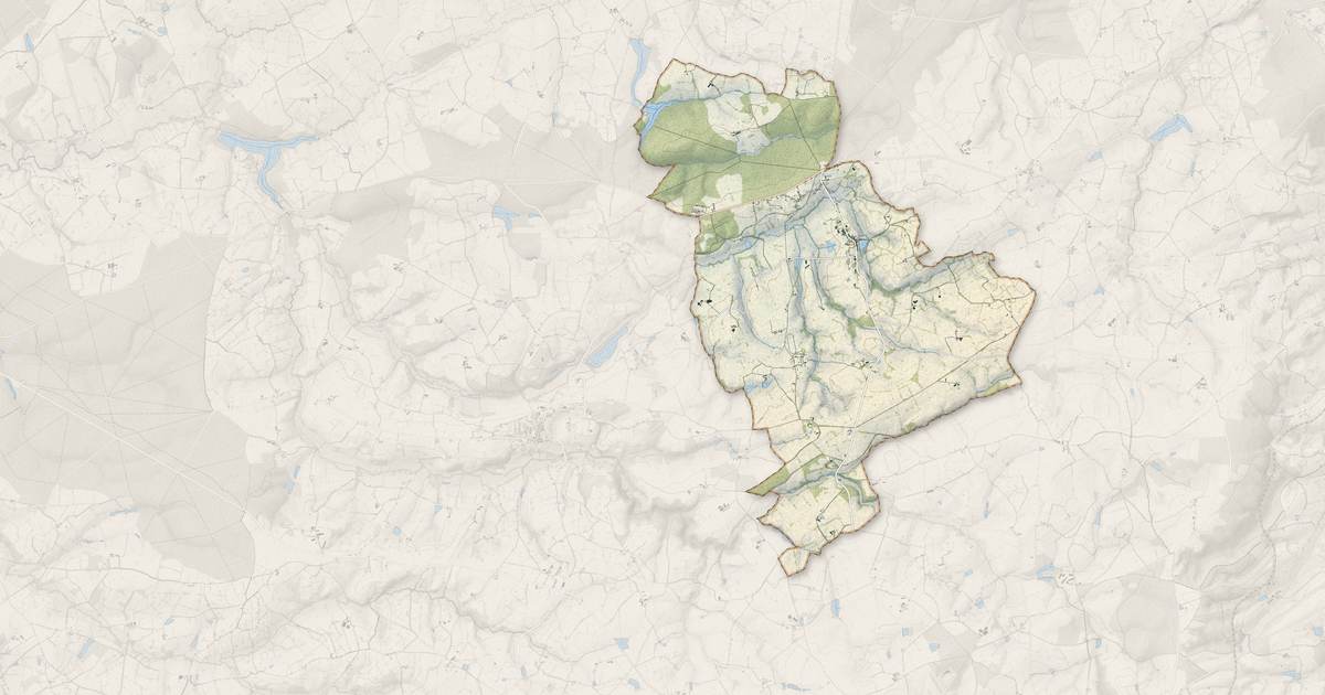 Portrait cartographique de Saint-Hilaire : relief, eau, forêts, bâti et voies, calculés à partir des données de l'IGN