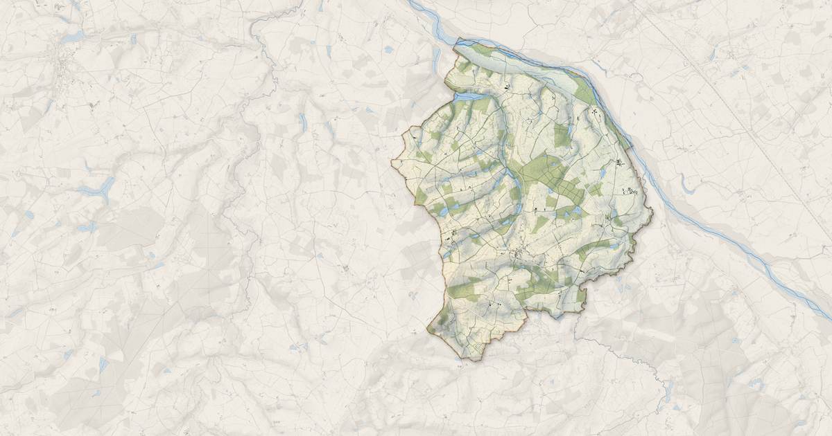 Portrait cartographique de Saint-Léopardin-d'Augy : relief, eau, forêts, bâti et voies, calculés à partir des données de l'IGN