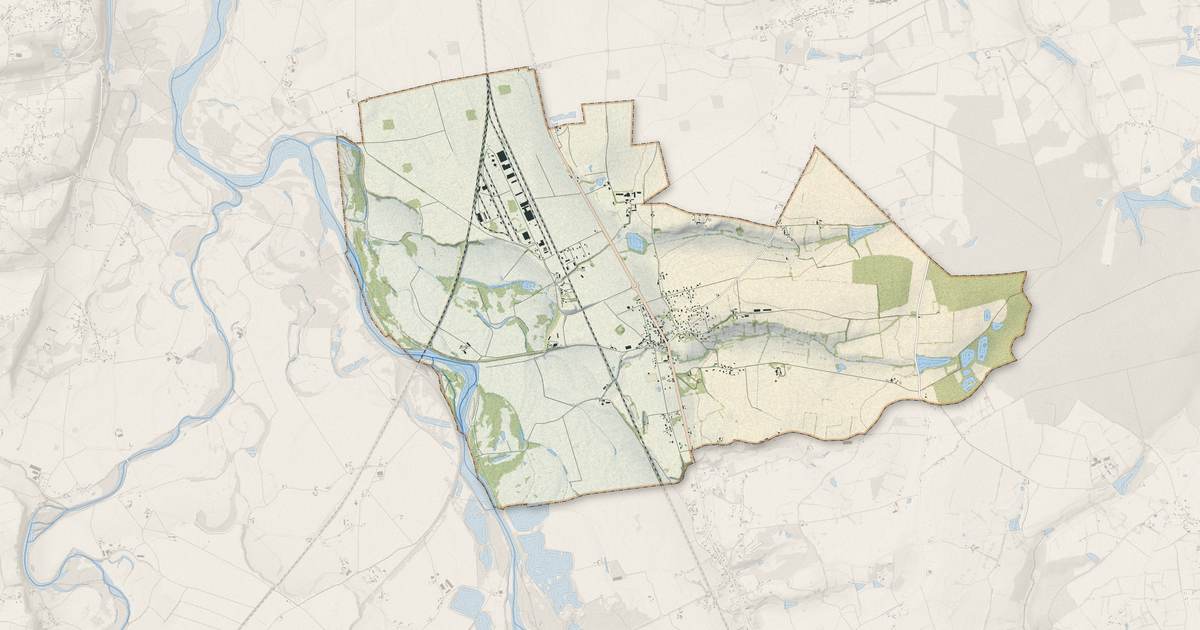 Portrait cartographique de Saint-Loup : relief, eau, forêts, bâti et voies, calculés à partir des données de l'IGN