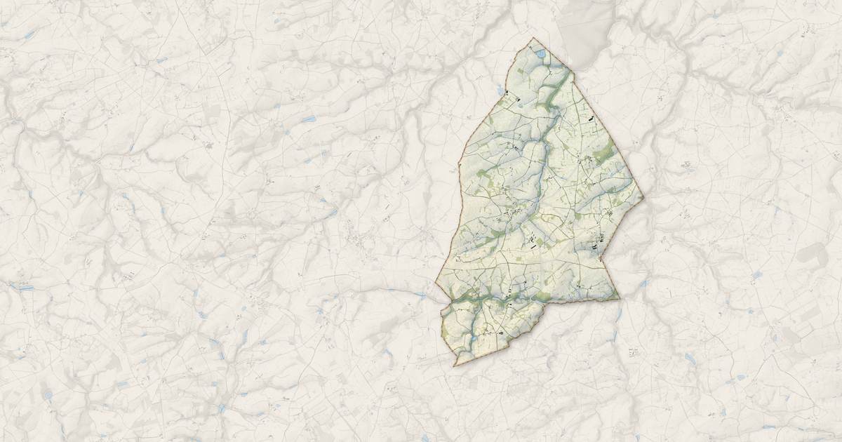 Portrait cartographique de Saint-Palais : relief, eau, forêts, bâti et voies, calculés à partir des données de l'IGN