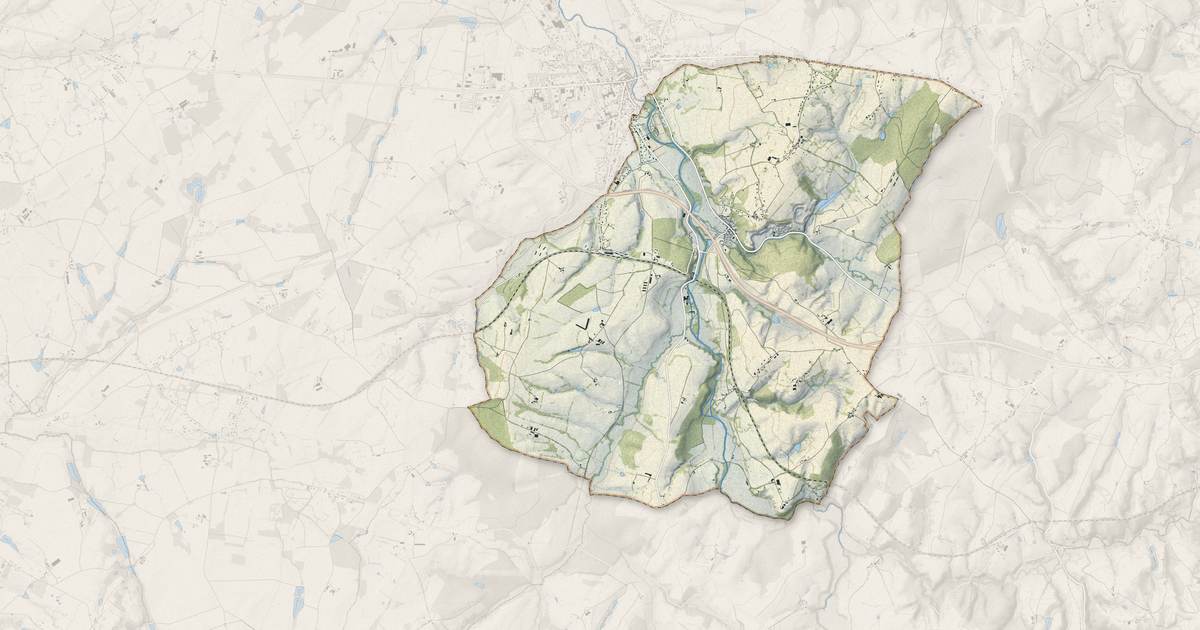 Portrait cartographique de Saint-Prix : relief, eau, forêts, bâti et voies, calculés à partir des données de l'IGN