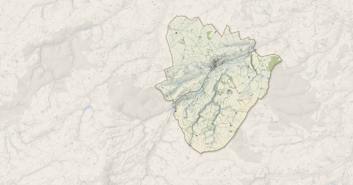 Portrait cartographique de Souvigny : relief, eau, forêts, bâti et voies, calculés à partir des données de l'IGN