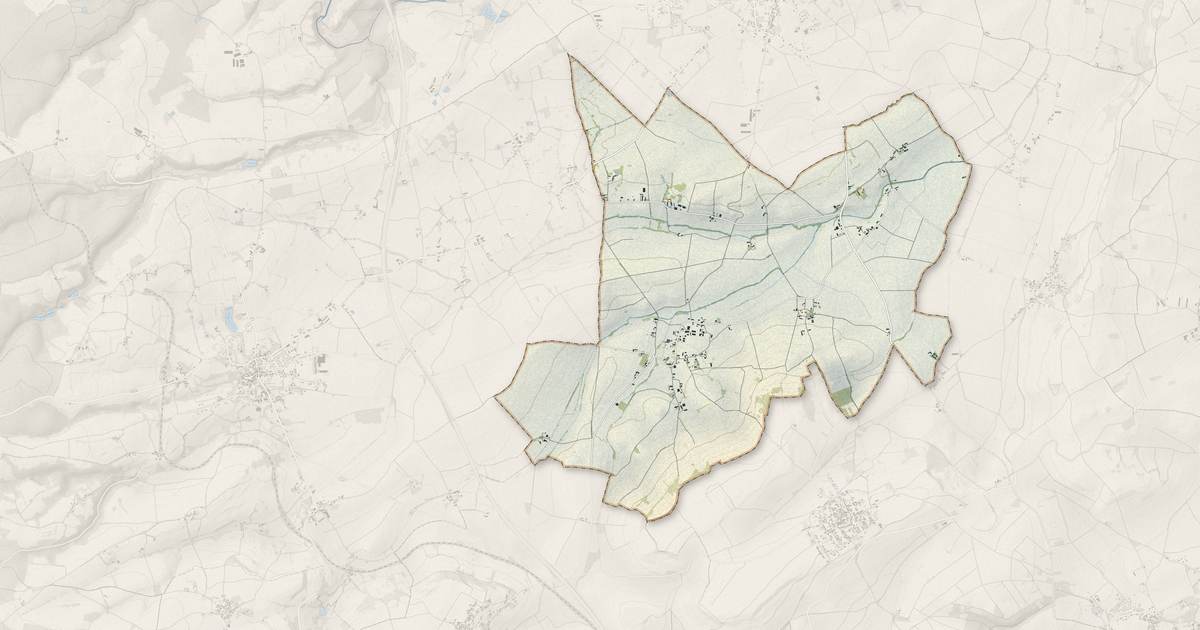 Portrait cartographique de Taxat-Senat : relief, eau, forêts, bâti et voies, calculés à partir des données de l'IGN