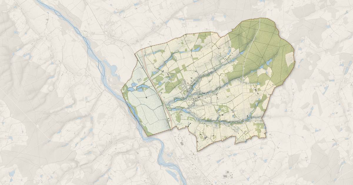 Portrait cartographique de Trévol : relief, eau, forêts, bâti et voies, calculés à partir des données de l'IGN