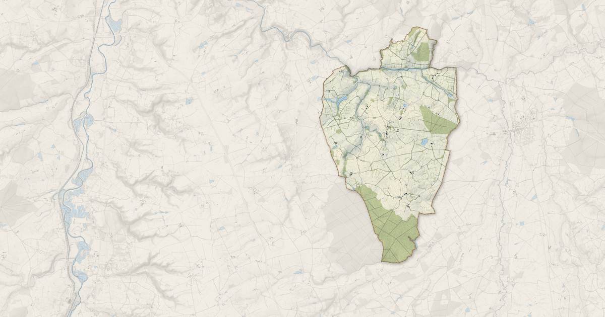 Portrait cartographique de Venas : relief, eau, forêts, bâti et voies, calculés à partir des données de l'IGN