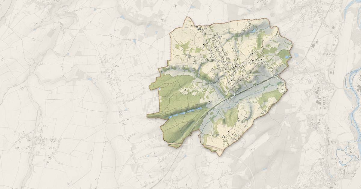 Portrait cartographique de Vendat : relief, eau, forêts, bâti et voies, calculés à partir des données de l'IGN