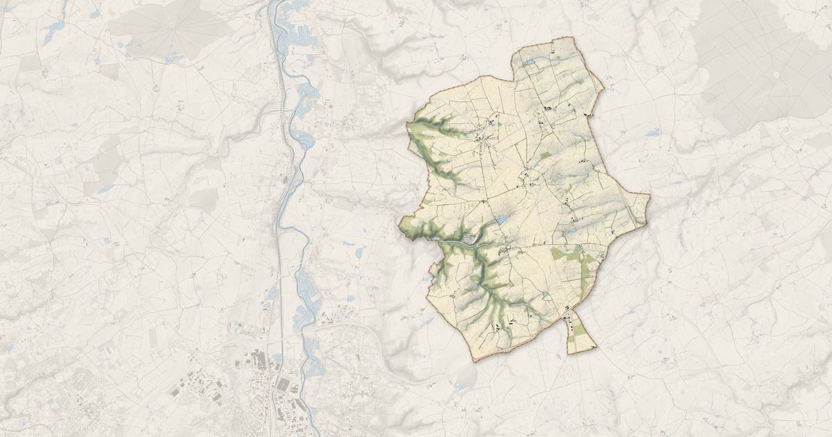 Portrait cartographique de Verneix : relief, eau, forêts, bâti et voies, calculés à partir des données de l'IGN