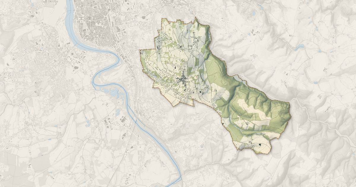 Portrait cartographique de Le Vernet : relief, eau, forêts, bâti et voies, calculés à partir des données de l'IGN