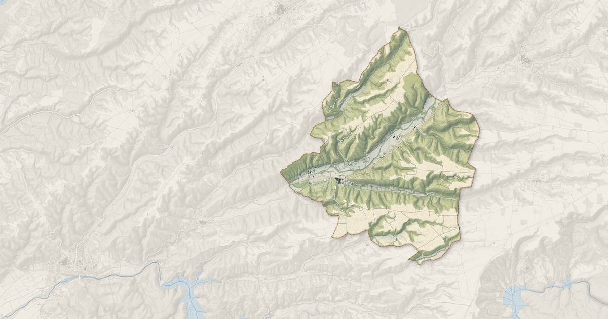Portrait cartographique de Allemagne-en-Provence : relief, eau, forêts, bâti et voies, calculés à partir des données de l'IGN