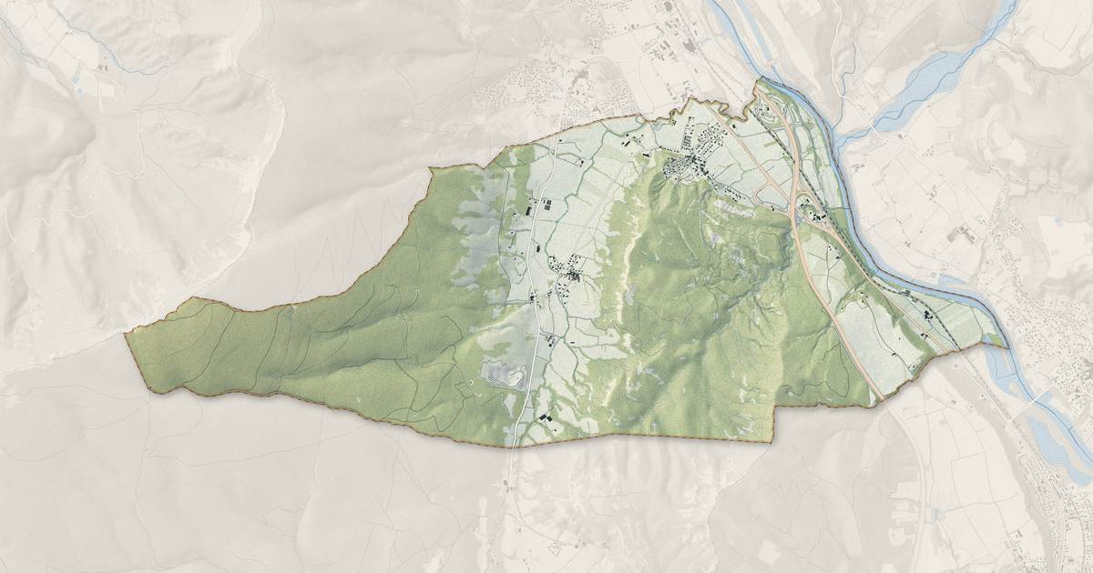 Portrait cartographique de Aubignosc : relief, eau, forêts, bâti et voies, calculés à partir des données de l'IGN