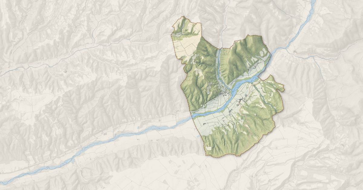 Portrait cartographique de Bras-d'Asse : relief, eau, forêts, bâti et voies, calculés à partir des données de l'IGN