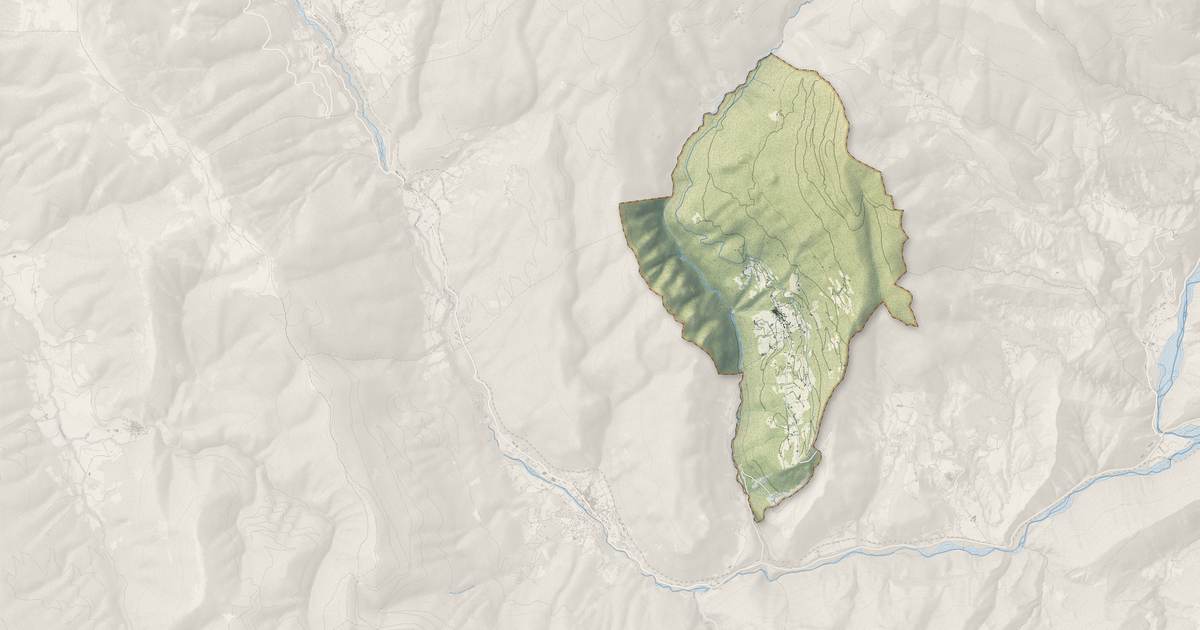 Portrait cartographique de Braux : relief, eau, forêts, bâti et voies, calculés à partir des données de l'IGN