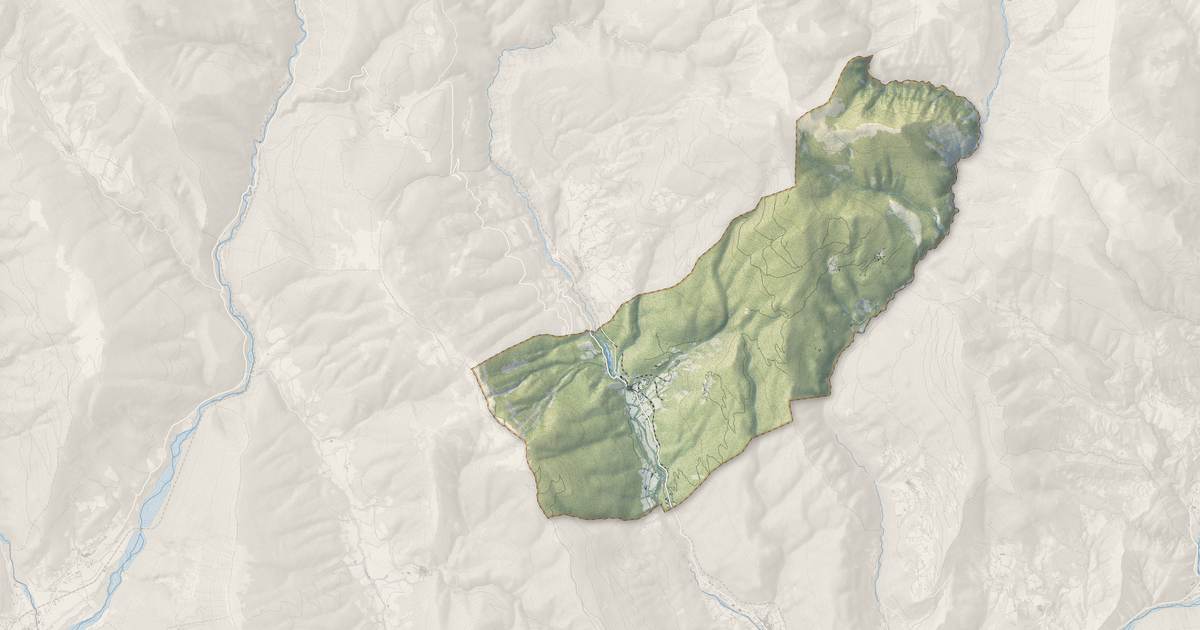 Portrait cartographique de Le Fugeret : relief, eau, forêts, bâti et voies, calculés à partir des données de l'IGN