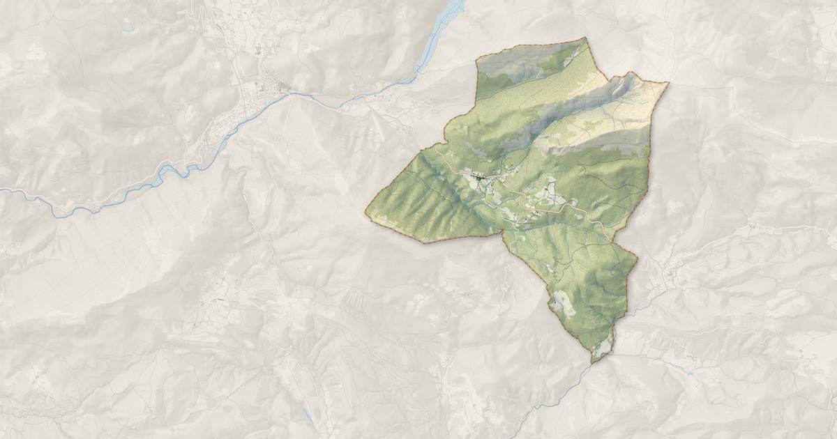 Portrait cartographique de La Garde : relief, eau, forêts, bâti et voies, calculés à partir des données de l'IGN