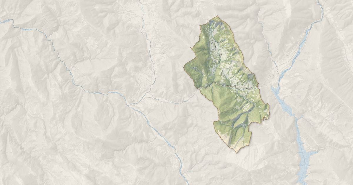 Portrait cartographique de Moriez : relief, eau, forêts, bâti et voies, calculés à partir des données de l'IGN