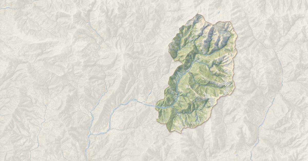 Portrait cartographique de Prads-Haute-Bléone : relief, eau, forêts, bâti et voies, calculés à partir des données de l'IGN