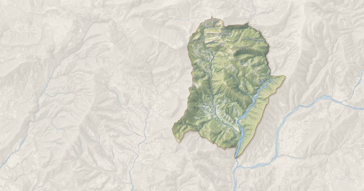 Portrait cartographique de La Robine-sur-Galabre : relief, eau, forêts, bâti et voies, calculés à partir des données de l'IGN