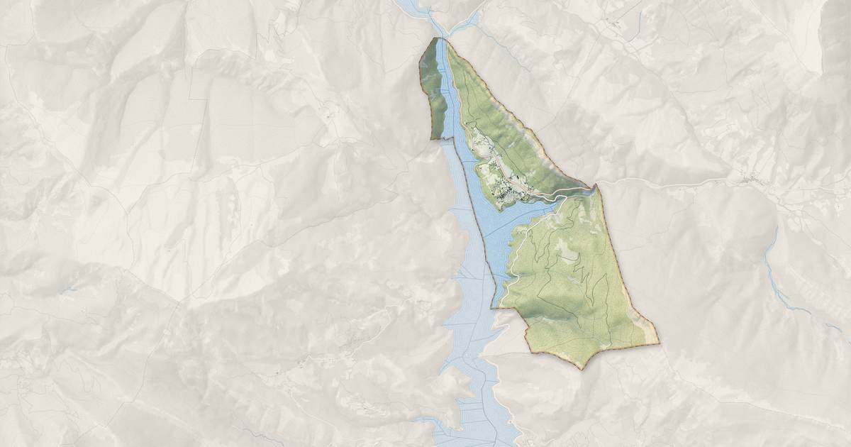 Portrait cartographique de Saint-Julien-du-Verdon : relief, eau, forêts, bâti et voies, calculés à partir des données de l'IGN