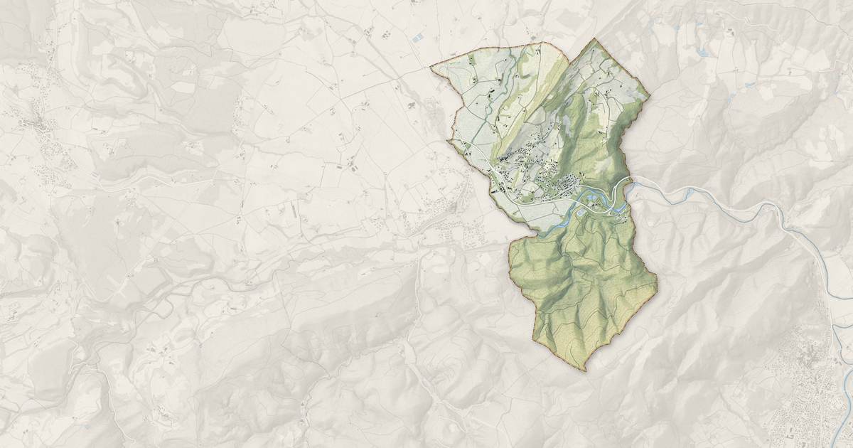 Portrait cartographique de Saint-Maime : relief, eau, forêts, bâti et voies, calculés à partir des données de l'IGN