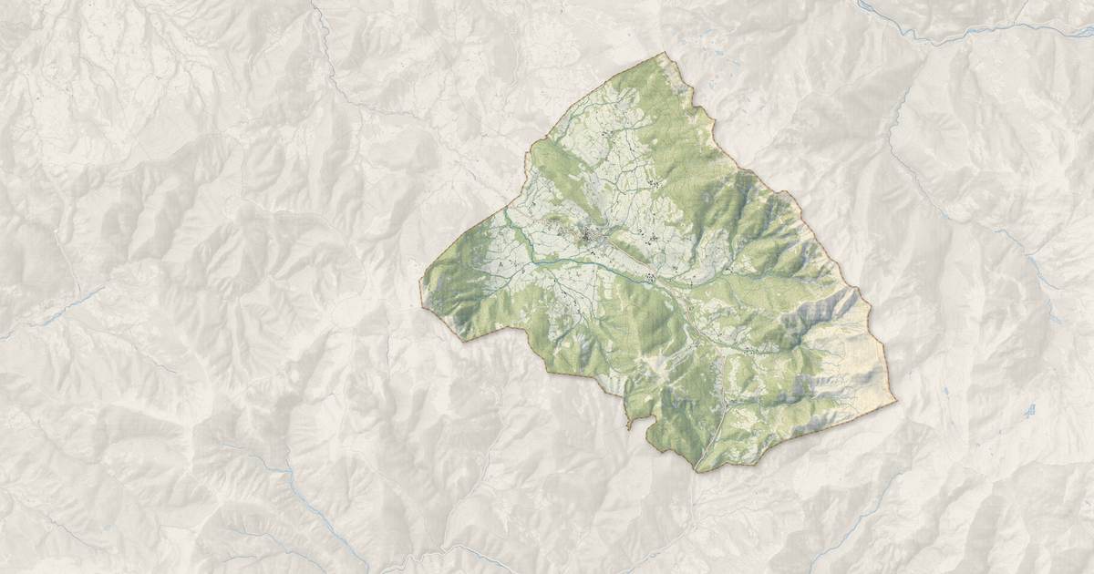 Portrait cartographique de Seyne : relief, eau, forêts, bâti et voies, calculés à partir des données de l'IGN