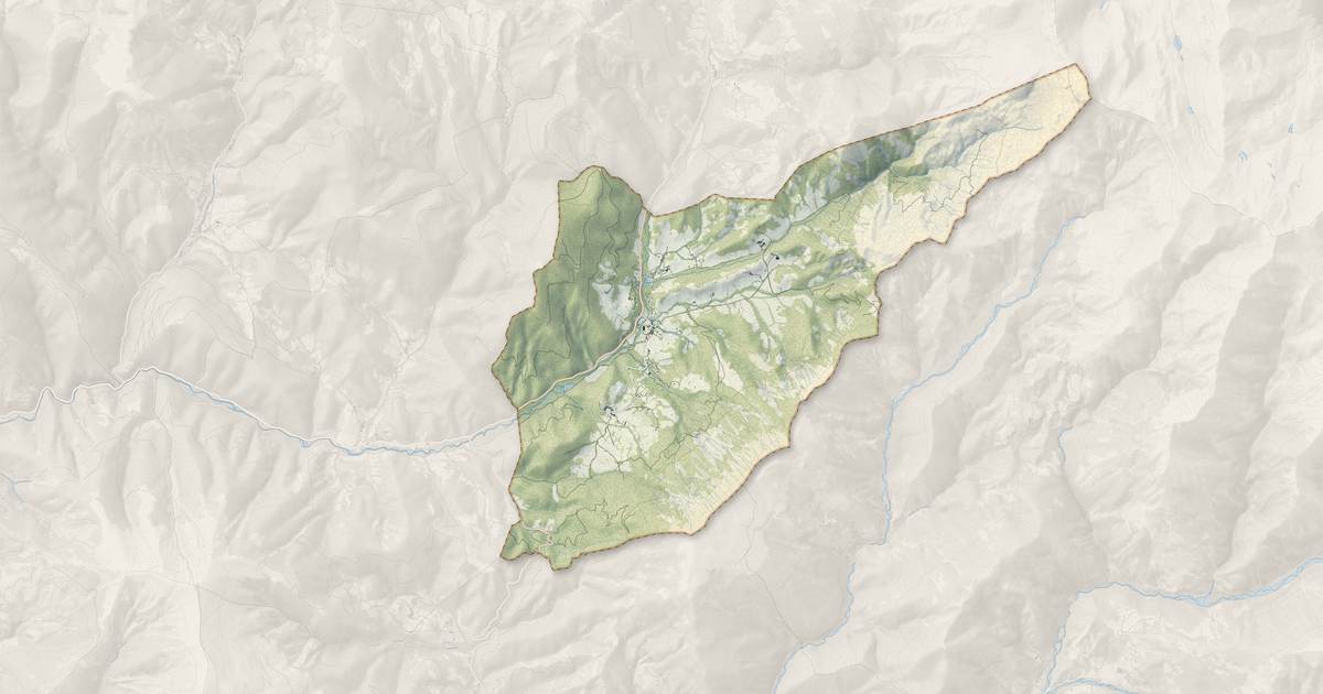 Portrait cartographique de Le Vernet : relief, eau, forêts, bâti et voies, calculés à partir des données de l'IGN