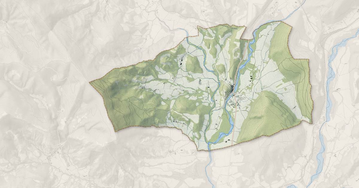 Portrait cartographique de Aspremont : relief, eau, forêts, bâti et voies, calculés à partir des données de l'IGN