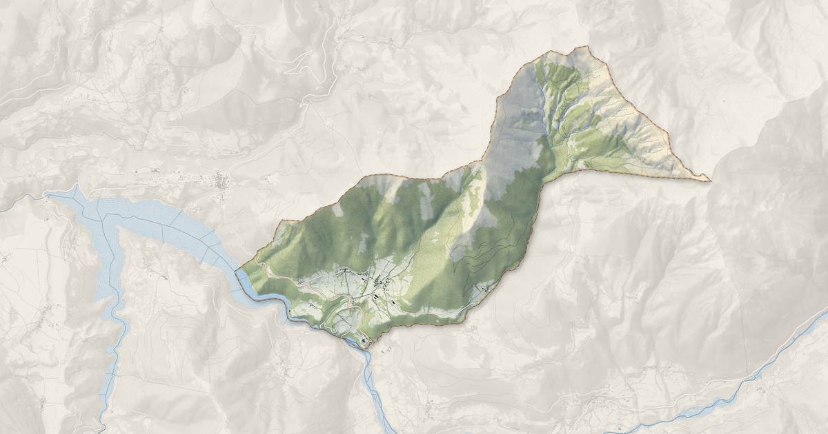 Portrait cartographique de Aspres-lès-Corps : relief, eau, forêts, bâti et voies, calculés à partir des données de l'IGN