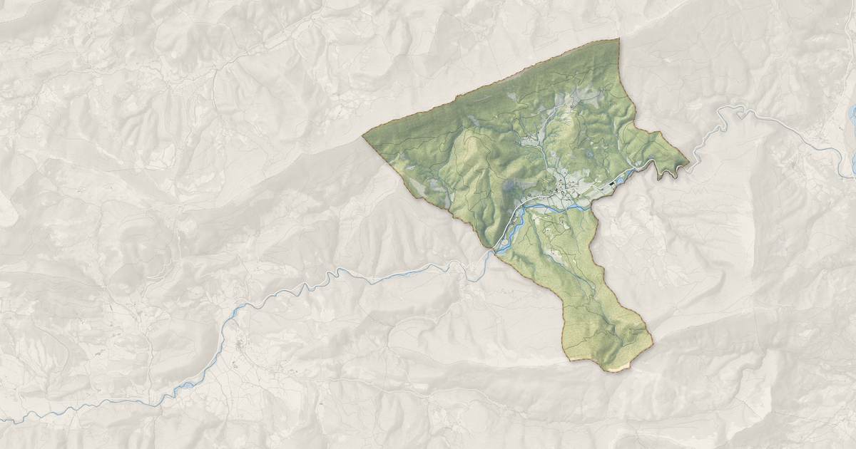 Portrait cartographique de Barret-sur-Méouge : relief, eau, forêts, bâti et voies, calculés à partir des données de l'IGN