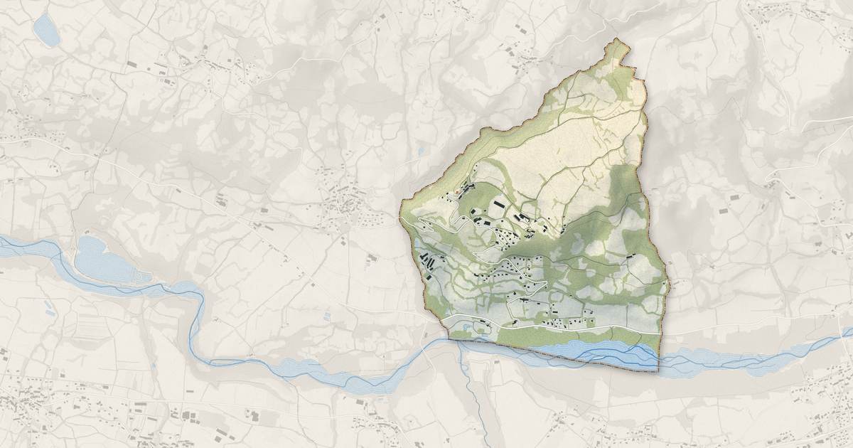 Portrait cartographique de Buissard : relief, eau, forêts, bâti et voies, calculés à partir des données de l'IGN