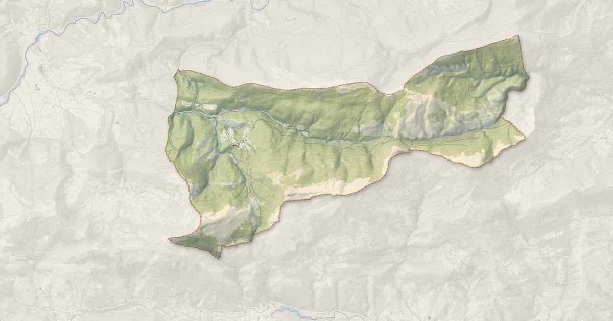 Portrait cartographique de Éourres : relief, eau, forêts, bâti et voies, calculés à partir des données de l'IGN